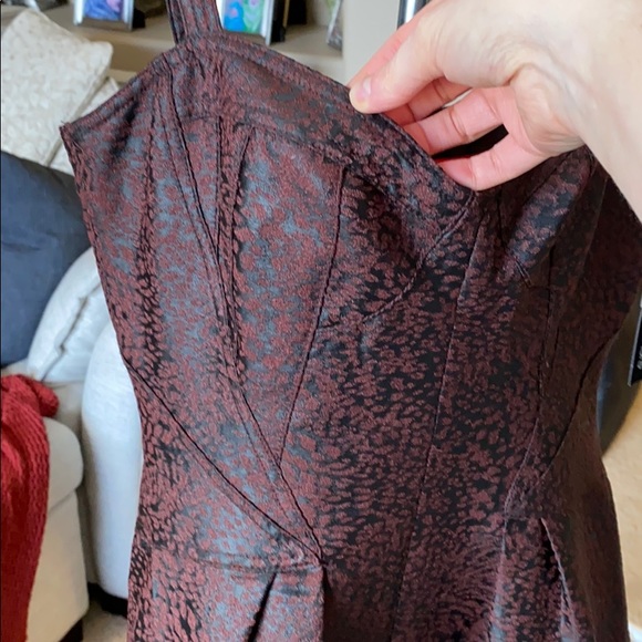 Black and Burgundy Formal Dress - Picture 2 of 4